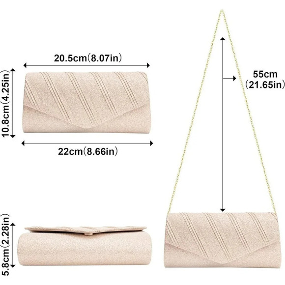 ❤️ Women's Evening Handbags, Glitter Envelope Clutch Purses, Formal Ladies bag - Picture 4 of 7